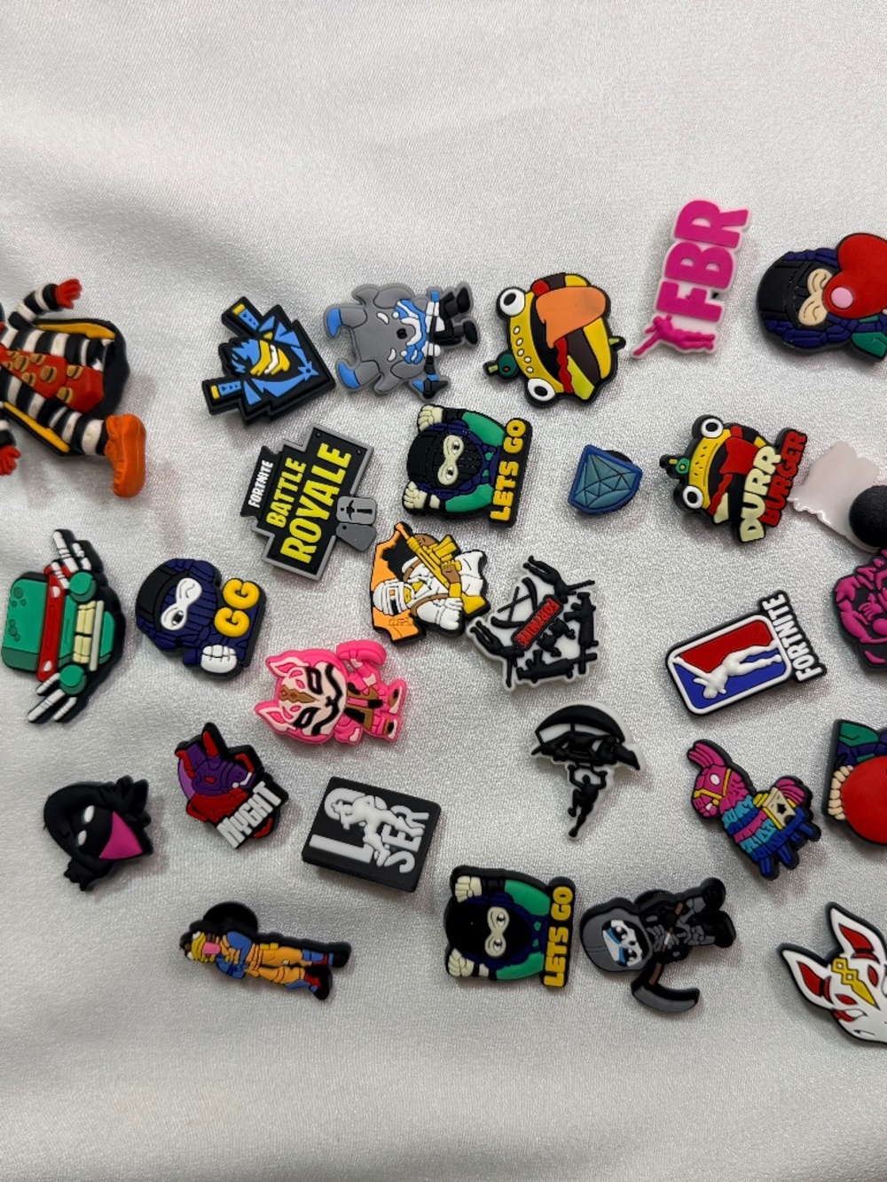 Lot of 25 Fortnite Gaming PVC Shoe Charms Mixed Characters & Designs